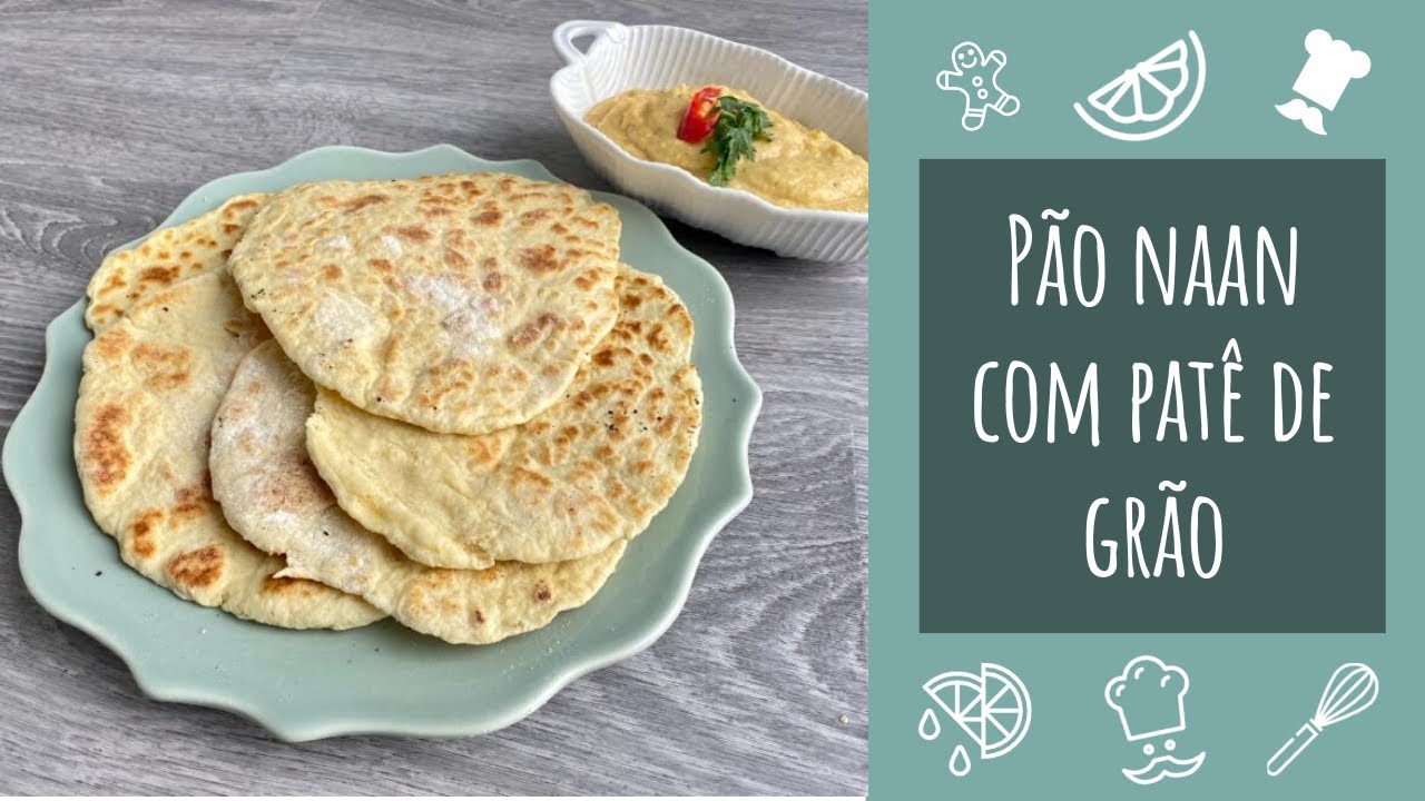 Pão Naan com patê de grão