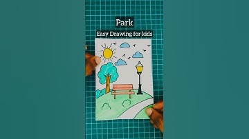 How to Draw A Park | Drawing & Coloring Easy Park for Kids |Easy Park Drawing Step by Step