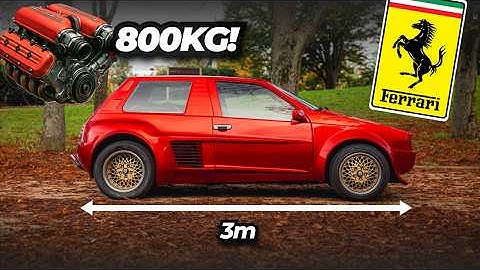 He put a Ferrari V8 in a 800 KG CAR - Sbarro Super Eight.