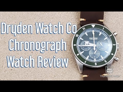 Dryden Watch Company Chronograph Watch Review - YouTube