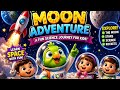 Parrot’s Moon Adventure 🚀🌙 | Fun Space Song for Kids | Learn Science with Fun!#nursery rhymes 