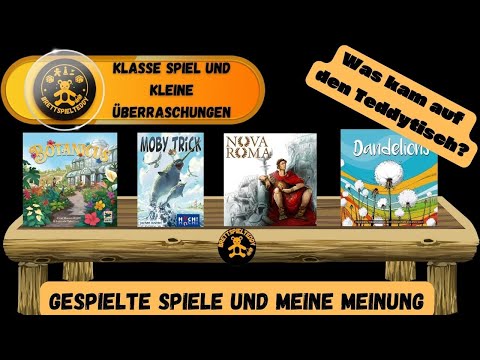 Was kam auf den Teddytisch - Nova Roma - Bontanicus - Dandelions - Stichwahl - Brettspiel Teddy