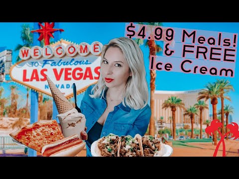 BEST of Las Vegas Strip CHEAP EATS & FREE Ice Cream by Dani.702