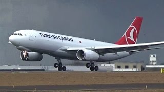 Turkish Cargo A330 - Landing at Maastricht Aachen Airport