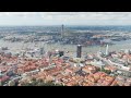 Gothenburg, Sweden. River Gota-Alv. Panoramic view of the central part of the city. Summer day. C...