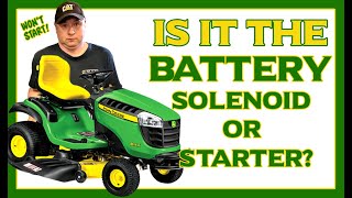 Lawn Tractor Won't Start And Clicks  Step By Step Repair Video