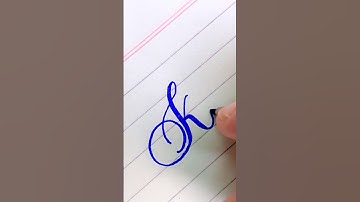 How to write letter K #calligraphy #youtubeshorts #shortsfeed #writing #trending