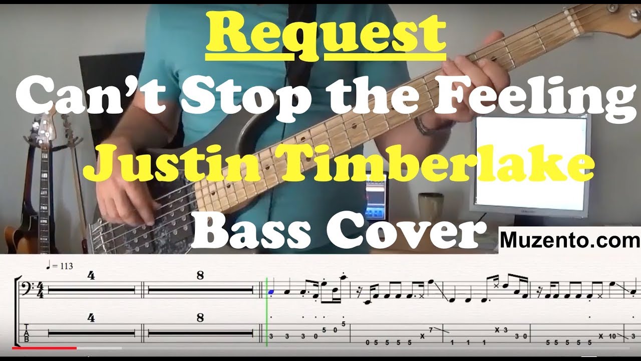 Can't Stop the Feeling Bass Cover REQUEST YouTube