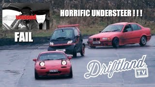 DRIFTLAND - SMART CAR DRIFT TEST FAIL - Wet Conditions!!!