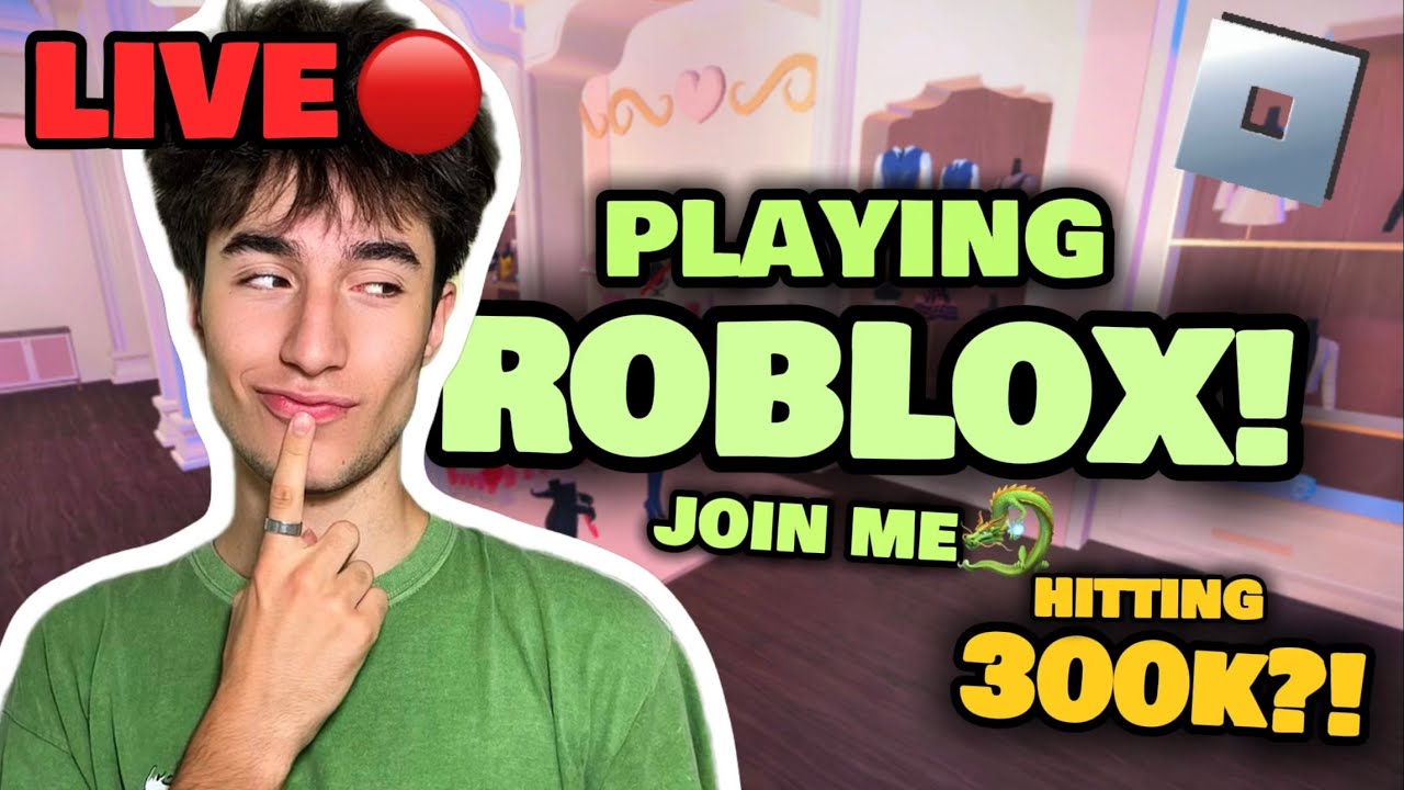 🛑LIVE! PLAYING ROBLOX+ HITTING 300K!? JOIN ME! - YouTube