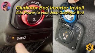 Jeep Gladiator Bed 110 power inverter / outlet install