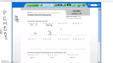 Lesson 1.11 Order of Operations