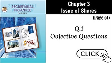 SYJC-SP, Digital Guide, Chapter 3 - Issue of Shares, Page 61, Question 1