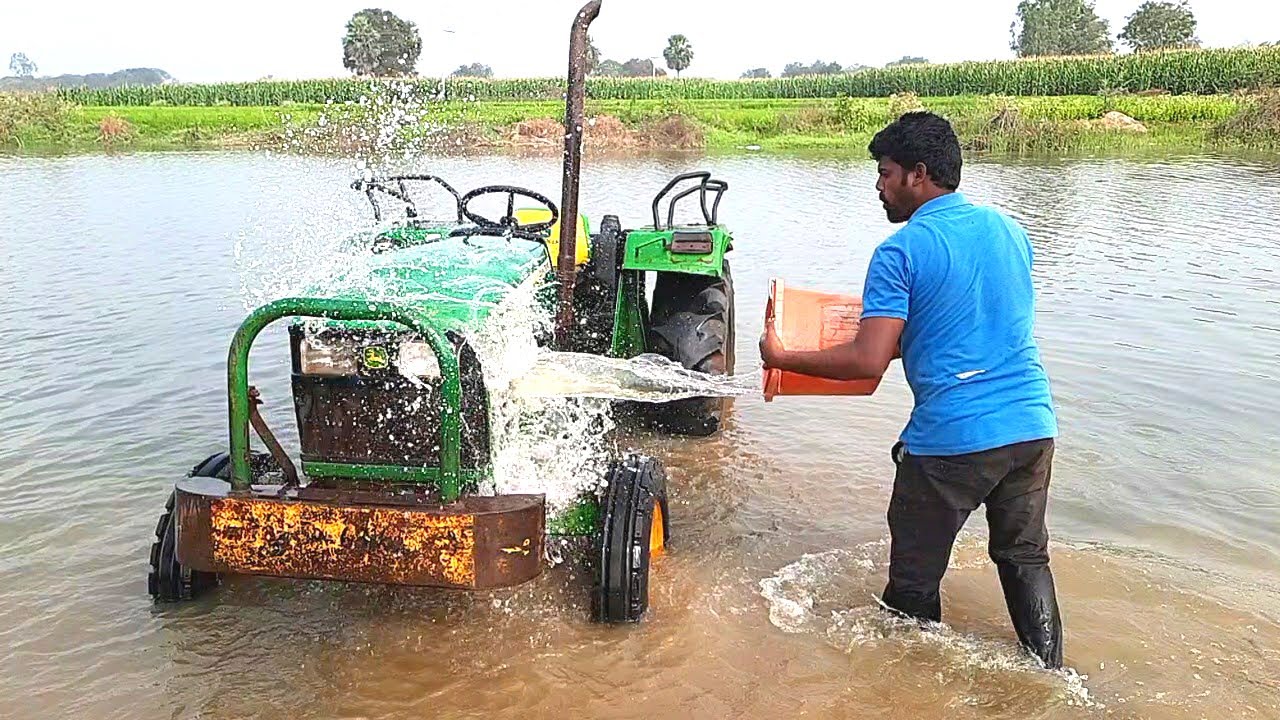 john deere tractor washing in lake john deere 5038 tractor pulling videos tractor videos
