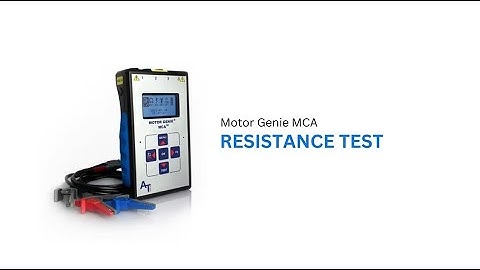 Insulation Resistance Test with Motor Genie MCA