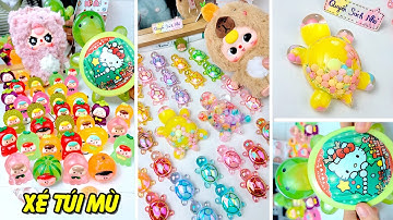 🐢🍑🐢🍎XÉ TÚI MÙ RÙA NƯỚC SIÊU TO 🐢 🍓MOI TRÁI CÂY 🐢 Baby three 🌟 Phát sáng 🌟 #quyensachnho #diy #tuimu