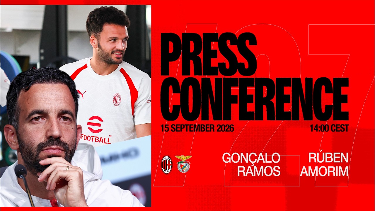 Rúben Amorim y Gonçalo Ramos hablan en la previa del Milan-Benfica