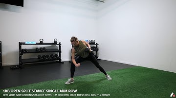 1DB Open Split Stance Single Arm Row