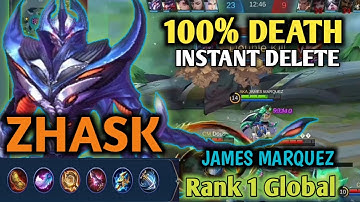 100% escape !! Gameplay Top 1 Global Zhask - by JAMES MARQUEZ - MLBB