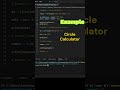 7. Python Projects 🧮 Circle Area &amp; KM to Mile Converter #shorts