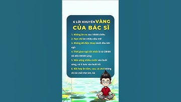 6 Lời Khuyên Vàng Của Bác Sĩ