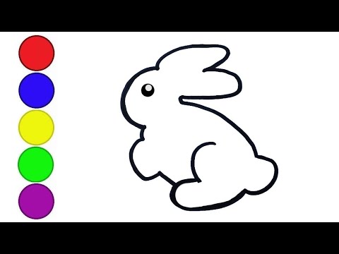 How to draw a bunny | Как нарисовать зайчика | Сурет салу қоян
