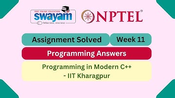 Programming in Modern C++ Week 11 || Programming Answers || My Swayam || #nptel #nptel2025 #myswayam