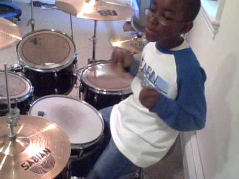 9 year old drumming