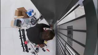 Sliding gate motor installation