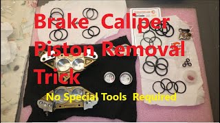 Remove Brake Caliper Pistons Without Special Tools