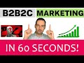 Modle conomique b2b2c et stratgies marketing b2b vs b2c  en 60 secondes