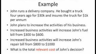 71 Management Accounting Decision Making Introduction to Relevant Costs