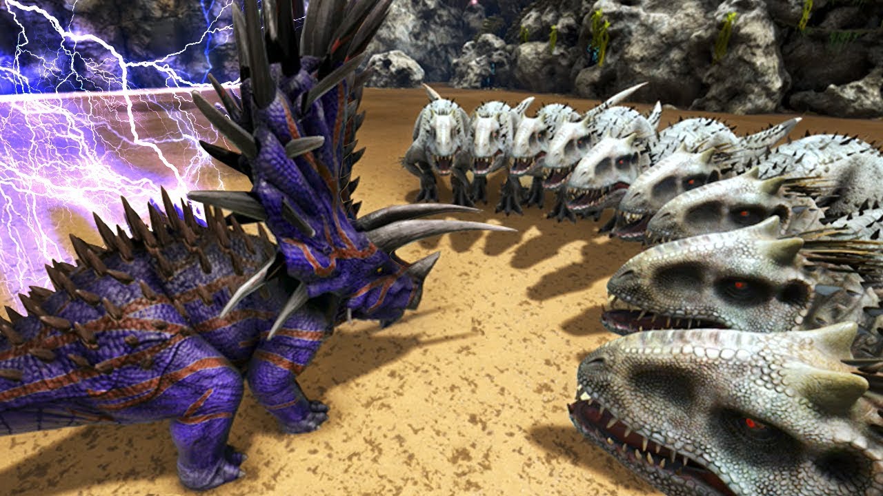 ⁣INDOMINUS REX Vs JUGGERNAUGHT 32 In ARK!!  - ARK Survival Evolved