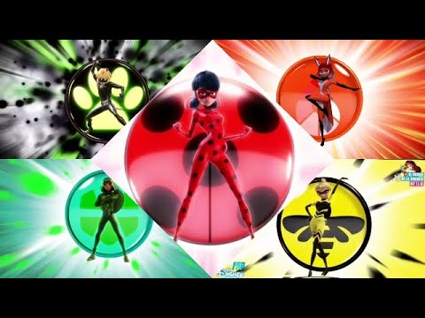 Miraculous Ladybug - Group Transformation! w/Queen Bee