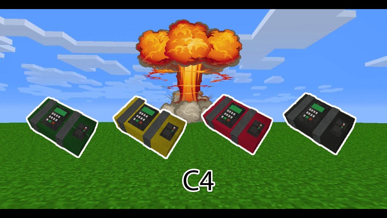 Jak Zrobić Czarną Wełne W Minecraft Comparison of different C4 in minecraft - YouTube