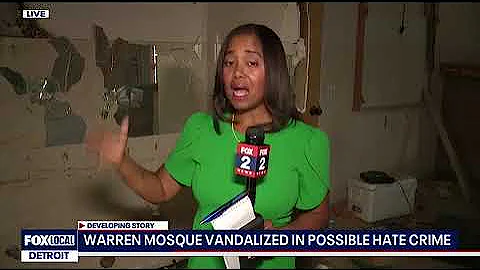 Warren Police Investigating Mosque Vandalism In Possible Hate Crime   FOX 2 WJBK