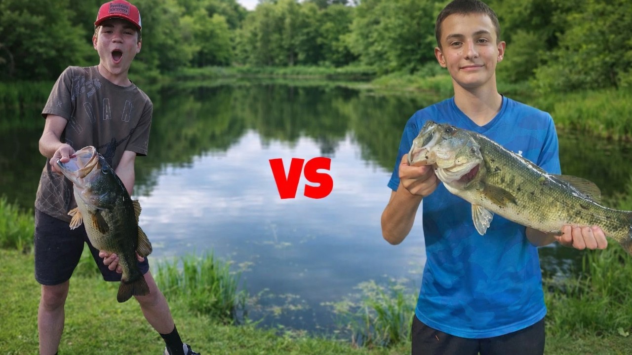 1v1 Pre Spawn Bass Fishing Challenge (7 Pounder Caught)!!