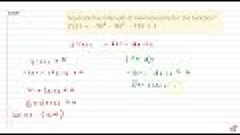 IIT JEE APPLICATION OF DERIVATIVES Separate the intervals of monotonocity for the function `f(x)...