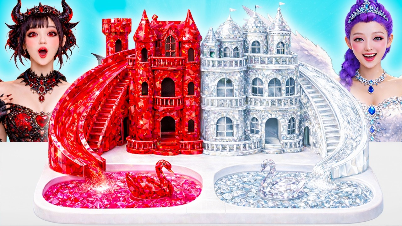 Construimos Habitación Secreta: Diablo x Ánge l Rubí x Esmeralda x Diamante | Desafío Un Solo Color