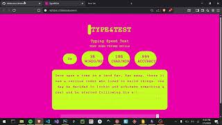 Type&Test – Built This in 1 Hour! ⚡ | Take your typing test Using Html/Css/Js