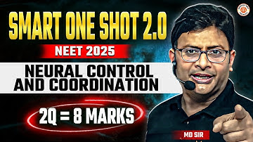NEURAL CONTROL AND COORDINATION CLASS 11 SMART ONE SHOT | COMPLETE CHAPTER REVISION | BY MD SIR