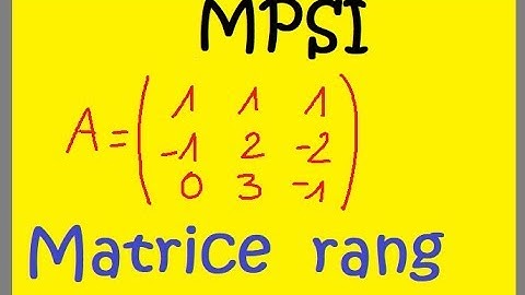 MPSI-Matrice et rang  dimension de ker f et rg f  simple