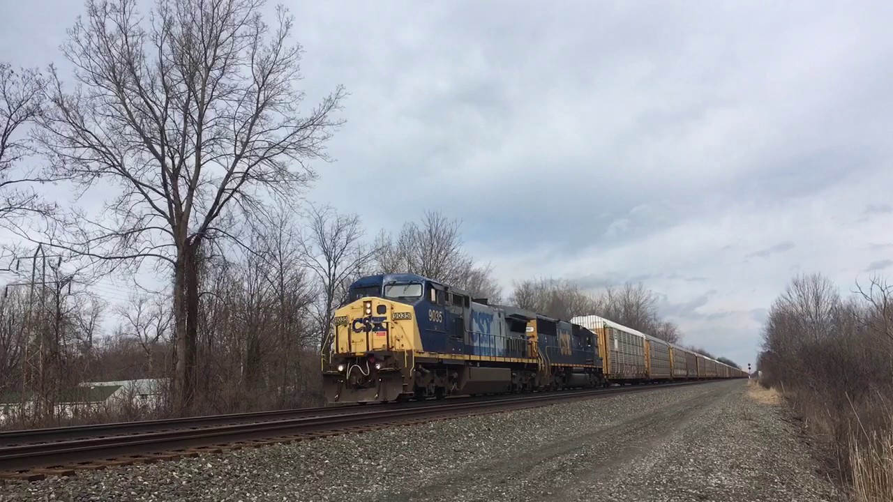 CSX auto rack train - YouTube