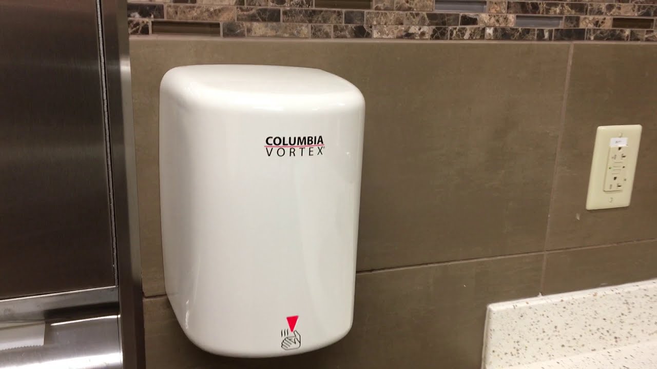 220-240V Columbia Vortex HD-625-210 White Steel Automatic Surface Mount Hand Dryer 