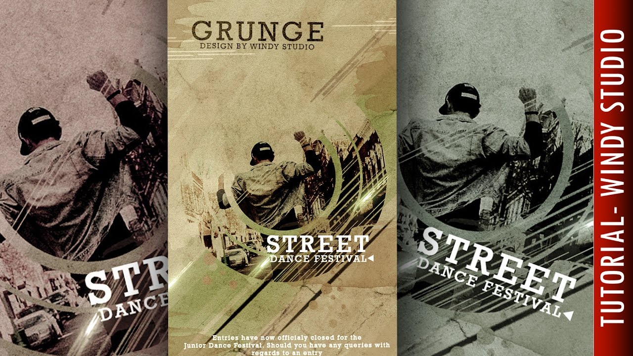 photoshop tutorial how to create a grunge street dance photoshop flyer tutorial
