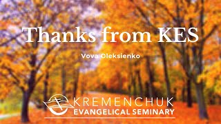 Thanks from KES | Vova Oleksienko