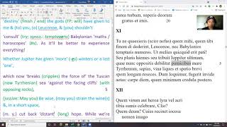 Horace Odes 1.11 & 23