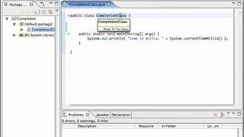 Code completion in Eclipse video tutorial   Using Eclipse for Java Programming   Learn  programming