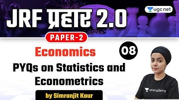 12:00 PM - NTA UGC NET 2021 | Economics by Simranjit Kaur | PYQs on Statistics and Econometrics