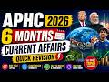 APHC 2026 | MARATHON | 6 MONTHS CURRENT AFFAIRS QUICK REVISION